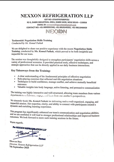 Meraki Digital-NEXXON REFRIGRATION LLP Workshop